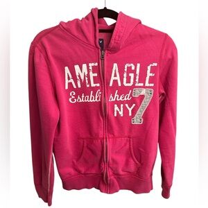 American Eagle Outfitters Pink Zip-Up Hoodie Jacket